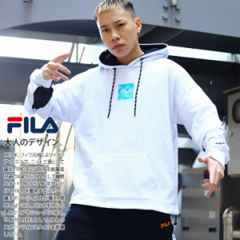 Fila パーカー ブランド スケボー 長袖 スウェット 裏パイル フェイクレイヤード メンズ レディース 春秋冬用 全3色 大きいサイズ ビッグ 通販 Lineポイント最大get Lineショッピング