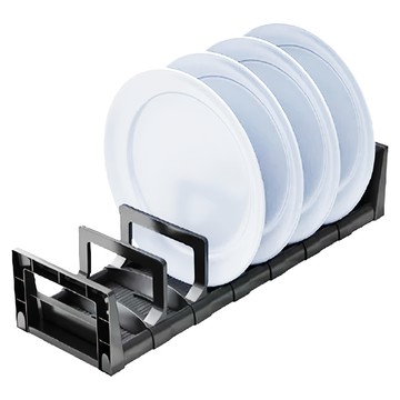 JOEKI 廚房碗盤架 碟架 鍋具架 瀝水設計 收納必備  1個  黑色