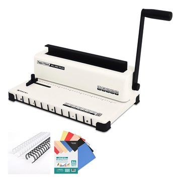 Paper Friend WS-340C PLUS 鐵圈裝訂機套組 (附20個裝訂環+20張封面)  120張
