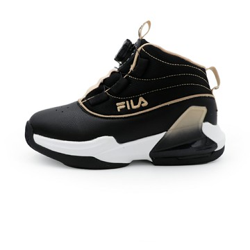 FILA 康特杯 足弓支撐 旋鈕 運動鞋 中大童鞋 黑褐 S1706 (3-B801Z-088)