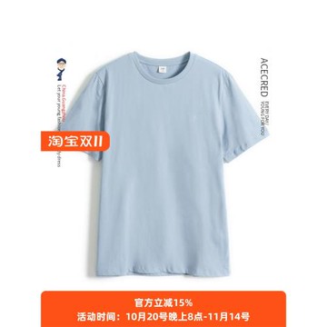 中年爸爸夏裝純棉短袖T恤男中老年人夏季寬松圓領上衣老人爺爺裝