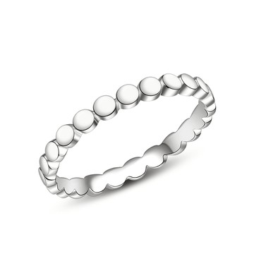 AchiCat．925純銀戒指．清新脫俗．扁圓珠戒．尾戒．防小人戒指．情人節禮物．AS21020