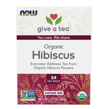 NOW Foods Real Tea Organically Hip Hibiscus 24 Tea Bags