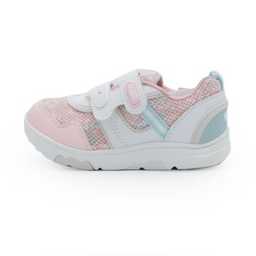 月星 MoonStar CR 速乾運動鞋 魔鬼氈 小中童鞋 白粉 S1562 (CRC23502)