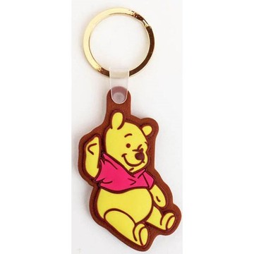 大賀屋 小熊維尼 鑰匙圈 吊飾 維尼 坐著 迪士尼 DISNEY 日貨 正版 授權 J00013982