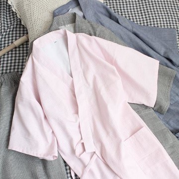 男夏季睡衣短袖短褲純棉女士日系和服風格家居服套裝情侶售完無補