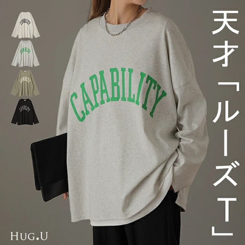 4月上旬入荷 ロゴT ロゴ ロンT レディース カットソー 長袖 Tシャツ