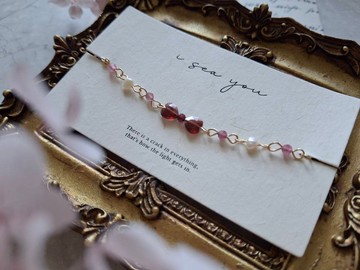 i sea you 成熟少女心－紅石榴、粉薔薇、天然淡水珍珠