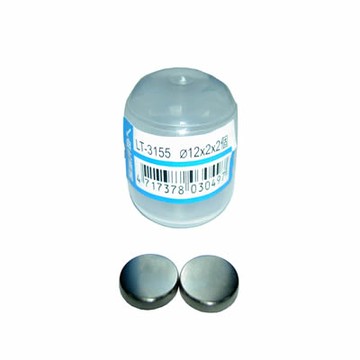 【文具通】MIN SHIN 旻新LT-3155強力磁鐵 圓型 12x2mm*2入 R6010053【APP滿額下單4%點數(單一帳號最高1500點)】5/31止