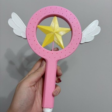 🔥臺灣熱賣⚡️魔卡少女櫻星星杖花灑頭手持通用手拿少女心🎉