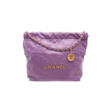 CHANEL 經典22包鏈條包斜背包購物包 晶片款