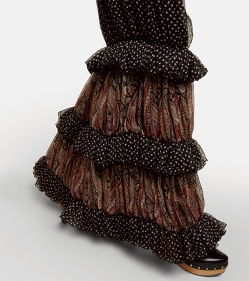 Etro Printed silk maxi skirt