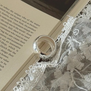 胖寬圈925粗銀戒【100% 純銀戒指】muroom 925純銀戒指 [A43]