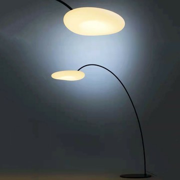 落地燈 立燈 地燈 網紅燈 客廳燈 氛圍燈 免運速發 開發票 北歐創意釣魚燈客廳書房簡約沙發樣板房設計師展廳裝飾云朵落地燈