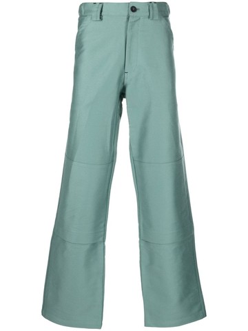 GR10K - cotton-sheen cargo trousers - men - Cotton - L - Blue