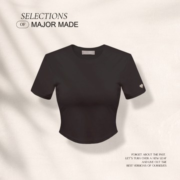 【MAJOR MADE】圓領百搭素色短袖 BRATOP