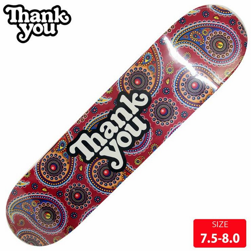 スケボー デッキ サンキューTHANK YOU PAISLEY LOGO DECK 7.5 7.75 8.0