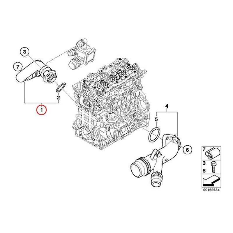 ウォーターホース BMW 3シリーズ E90 E91 E92 320i VA20 VR20 WA20 O