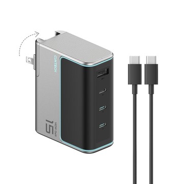 CUKTECH 140W GaN 15號氮化鎵 PD快充 充電器 3C1A 附充電線 (AD1404US) 可充筆電