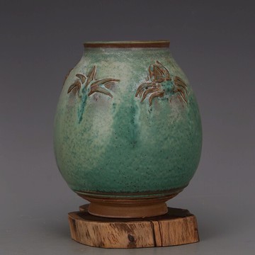 宋 鈞窯爐鈞釉蟹紋罐 仿古老貨舊貨瓷器古玩家居裝飾收藏擺件品