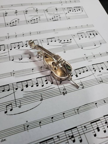 925銀手作大提琴項鍊