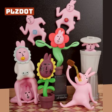 【粉紅兔子】抽象 系列Mini盲盒公仔 (盲盒)