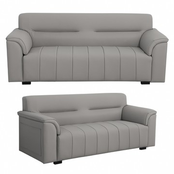 【IDEA】維迪包覆加深貓抓皮三人沙發/皮沙發(2色任選/雙邊收納袋)灰色