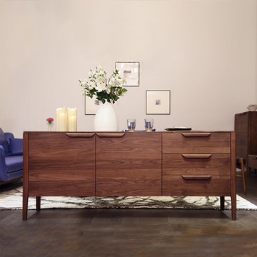 【D3原木家居】Ivan 北美胡桃木餐邊櫃 收納櫃 置物櫃