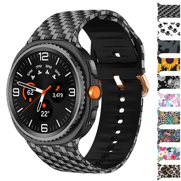 SAMSUNG 適用於三星 Galaxy Watch 8 經典 46 毫米 8 44 毫米 40 毫米錶帶更換的矽膠錶帶