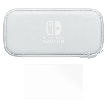 Nintendo 任天堂 Switch LITE 便攜包 附螢幕保護貼 灰白色  LHA-HDH-A-PSS-TWN/W  1個