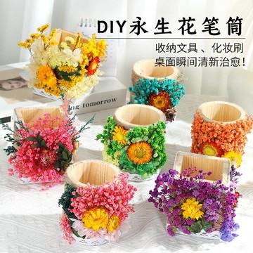 台灣現貨 DIY 筆筒 乾燥花 材料包 手做 手作 生日禮物 FH0053