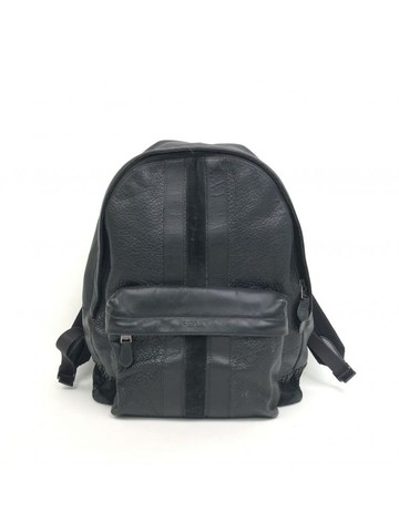 coach 黑色 皮革雙肩包