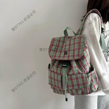 【超值熱賣】日系高顏值書包女抽繩減負初中生高中防潑水揹包登山旅遊雙肩包女