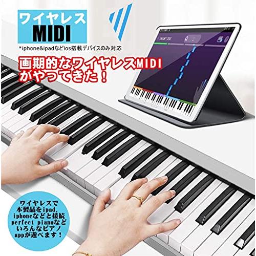 ニコマク NikoMaku 電子ピアノ 携帯型 SWAN 61鍵盤 軽量小型 本当のピアノと同じ