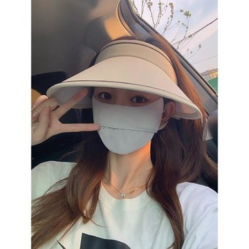 遮陽帽子女騎車大檐防紫外線趙露思同款空頂遮臉夏季太陽帽防曬帽