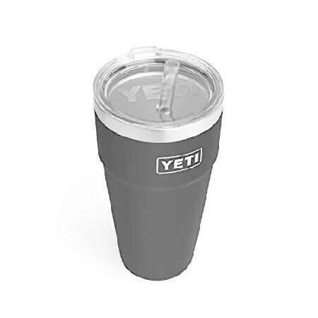 YETI Rambler 26 oz Straw Cup, Vacuum Insulated, Stainless Steel with Straw Lid, Black並行輸入品