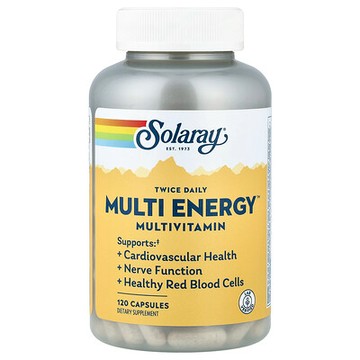 Solaray, 每日兩次，Multi Energy™ 多維生素，120 粒膠囊