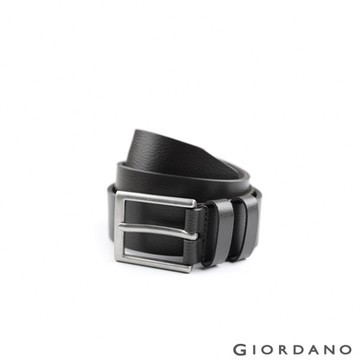 GIORDANO 經典款皮帶-09 經典黑