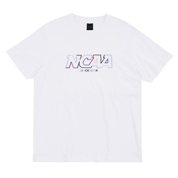 NCAA 短T 白 彩色 刺繡LOGO 基本款 棉T 中性 7325103400