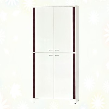 文創集-南亞塑鋼    亞特  南亞塑鋼3尺四開門高鞋櫃-91.1x36.5x195.1cm免組