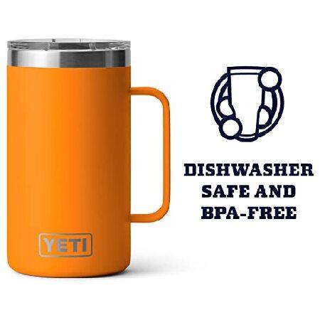 YETI Rambler oz Mug, Vacuum Insulated, Stainless Steel with MagSlider Lid, King Crab Orange