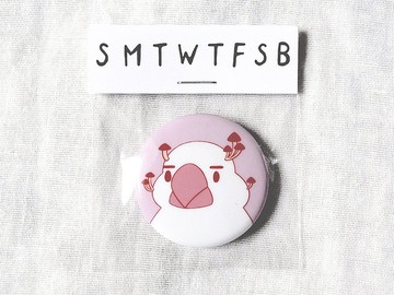 文鳥長香菇 胸章/徽章/別針/胸針