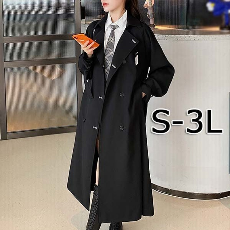 トレンチコート レディース アウター コート ロング丈 ロングコート カジュアル シンプル オーバーサイズ スプリングコート ゆったり 通販 Lineポイント最大get Lineショッピング
