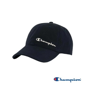 Champion 刺繡草寫LOGO棒球帽(黑色)