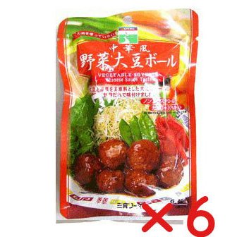 無添加大豆ミート 中華風野菜大豆ボール  100g×6個　(コンパクト便) 　ヘルシー惣菜　動物性原料不使用