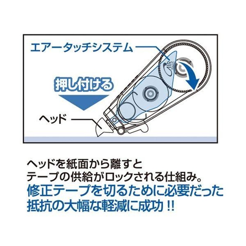 まとめ) トンボ鉛筆 修正テープ モノエアー5mm幅×10m 赤 CT-CA5 1