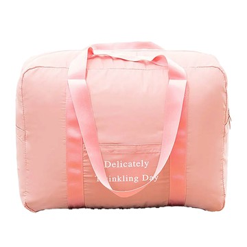 E.City 記憶布防潑水折疊拉桿收納袋 - 粉色  47 x 36 x 16cm