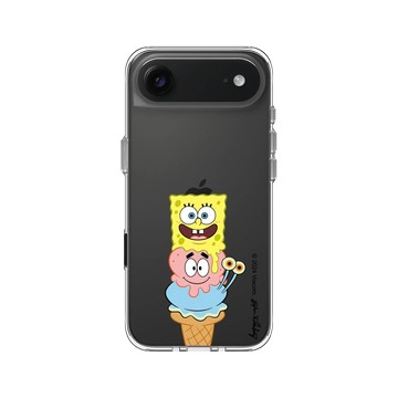 iPhone Air Clear Case（相機按鈕） 透明 - 海綿寶寶 SpongeBob - 冰淇淋
