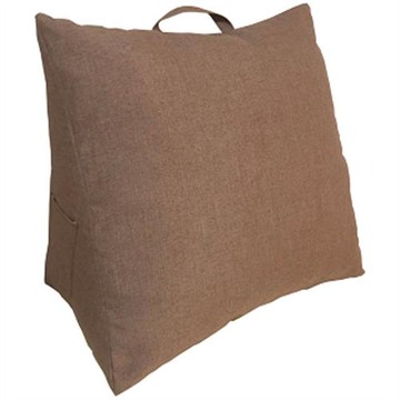 宜欣居傢飾 多功能紓壓美腿/防潑水防貓抓仿麻三角大靠墊(咖)