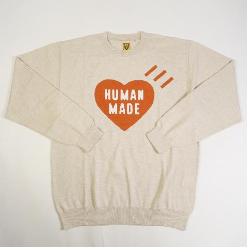 HUMAN MADE ヒューマンメイド 22AW HEART L/S KNIT SWEATER ニット ベージュ Size 【XL】  【新古品・未使用品】 20747289 | LINEブランドカタログ